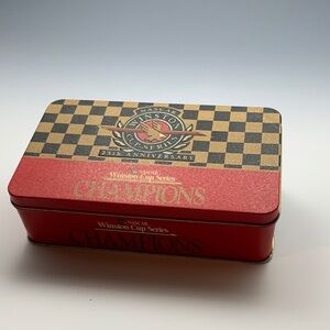VTG Winston Cup Series NASCAR 25th Anniversary Red and Black Tin Box
